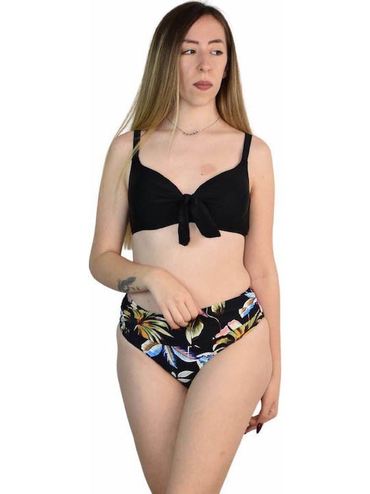 Set Bikini mit Leichte Verstärkung Schwarz