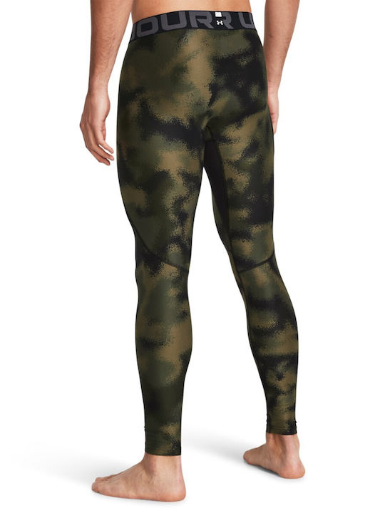 Under Armour Hg Armour Printed Herren Thermo Hose Weiß