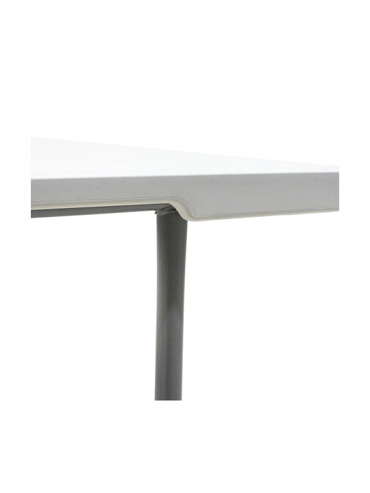 Plastic Masa Catering pentru spații exterioare Pliabil cu schelet metalic Rodeo Alb 240x76x74buc