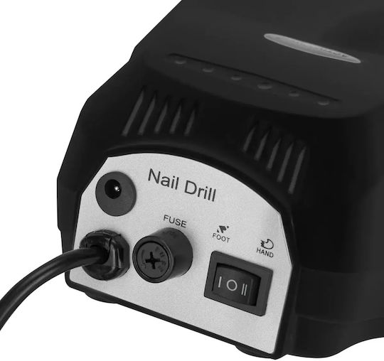 Activeshop Nagelfräser Strom 65W Schwarz mit Pedal mit 35000 Umdrehungen pro Minute