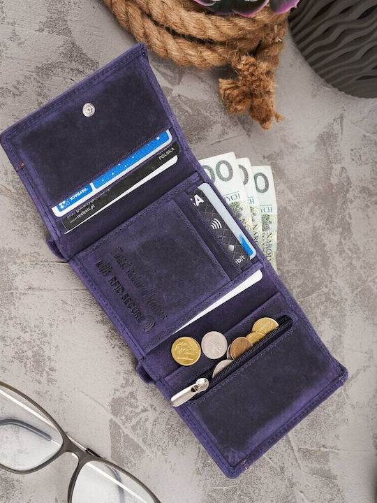 Mic Din piele Portofel de damă Clasice cu RFID Violet