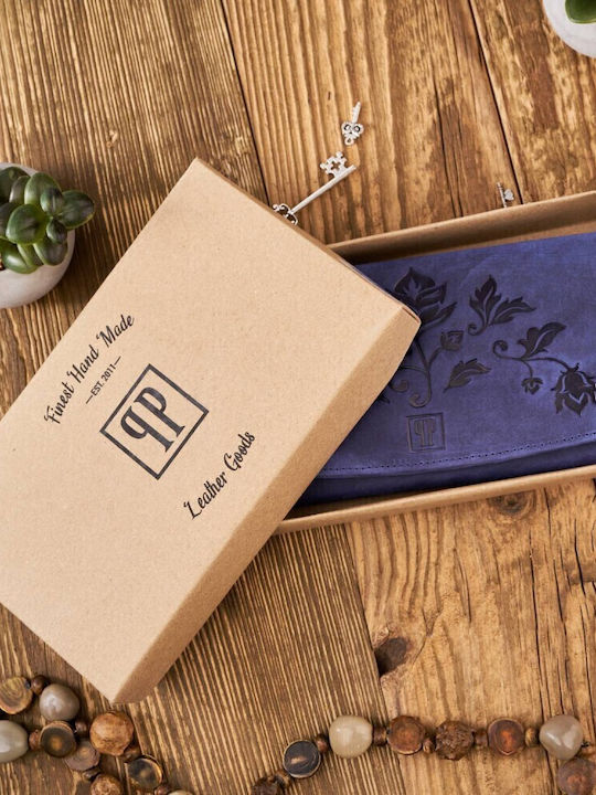 Groß Leder Damen Geldbörse Klassisch mit RFID Lila
