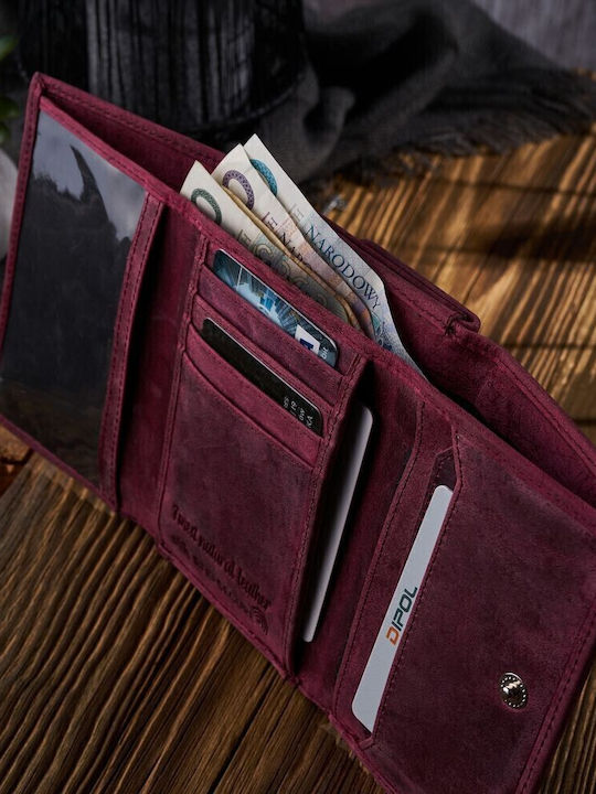 Μικρό Δερμάτινο Γυναικείο Πορτοφόλι με RFID Ροζ