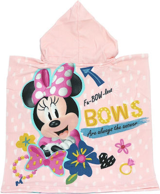 Disney Mouse Kinder Strandponcho Minnie Rosa