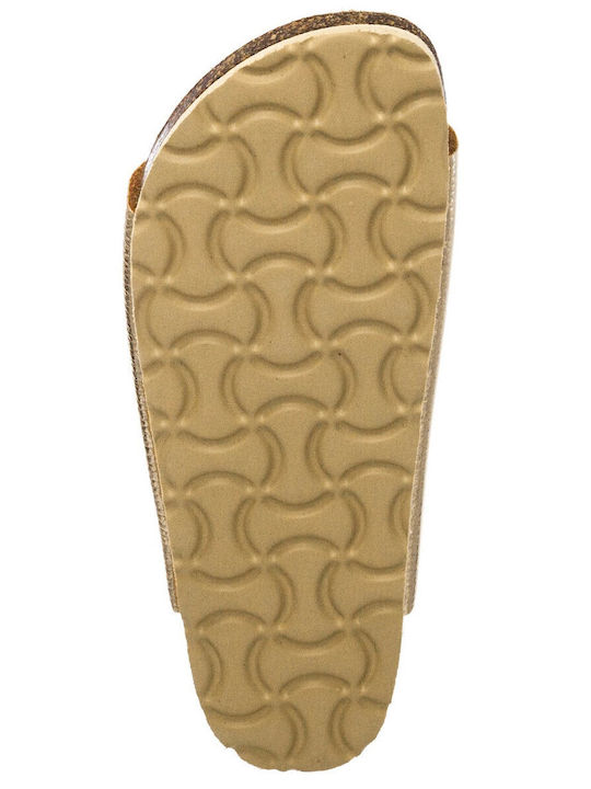 Flache Sandalen für Damen in Gold Farbe