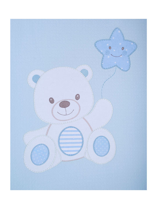 Prenatal Одеяло Детско легло 100% памук Син Light blue
