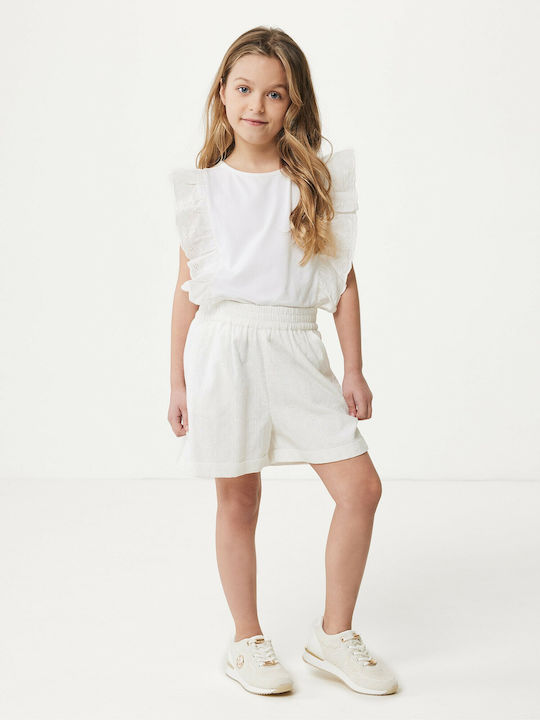 Kinder-Shorts/Bermudas Stoff Ecru