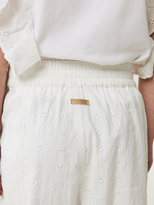 Kinder-Shorts/Bermudas Stoff Ecru
