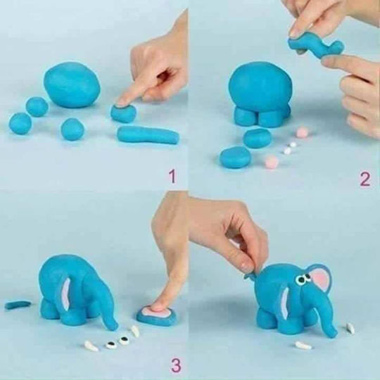 Set de cutii de plastilină 3 culori 3pcs 1pxd113