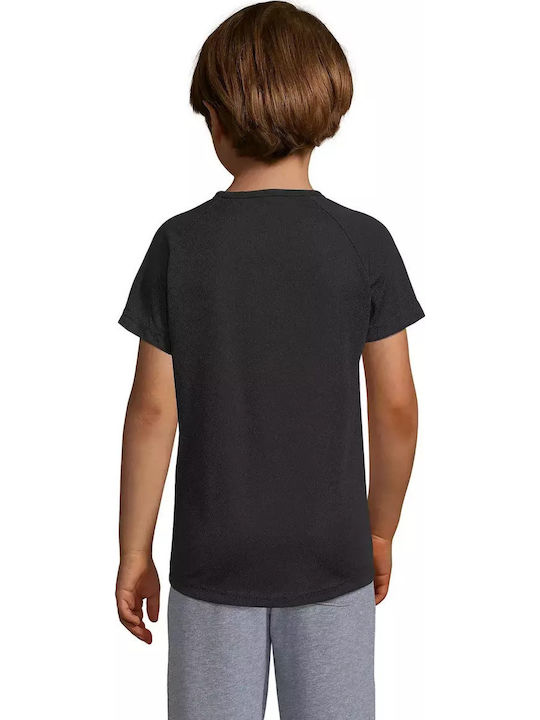 Kids' T-shirt Black Sporty