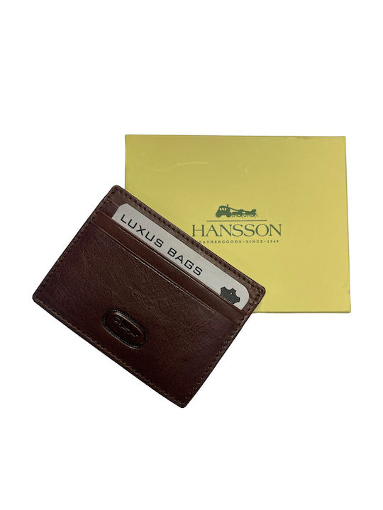 Leather Men's Wallet Cards with RFID Brown