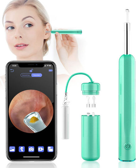 Smart Endoskop Ohr Reinigung 5mp Full Hd Kamera Led Licht Wi-fi Zubehör enthalten Ladekit 350 Mah wasserdicht Ip67 Batterie grün