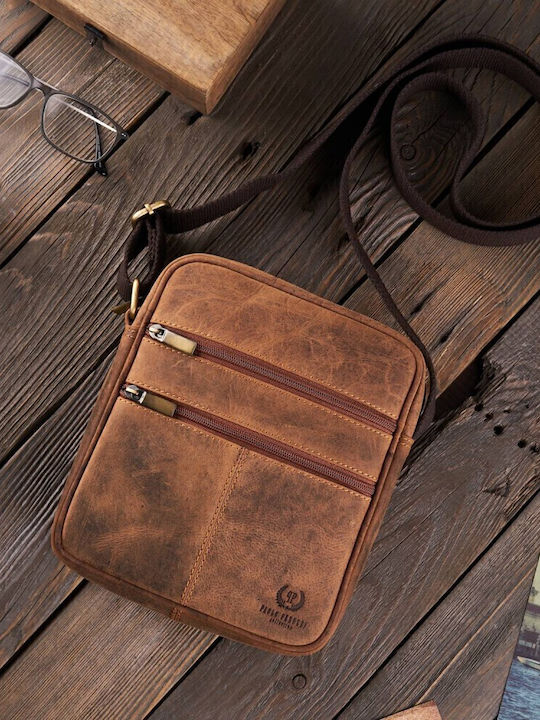 Piele Geantă pentru bărbați De umăr / tip crossbody Bej