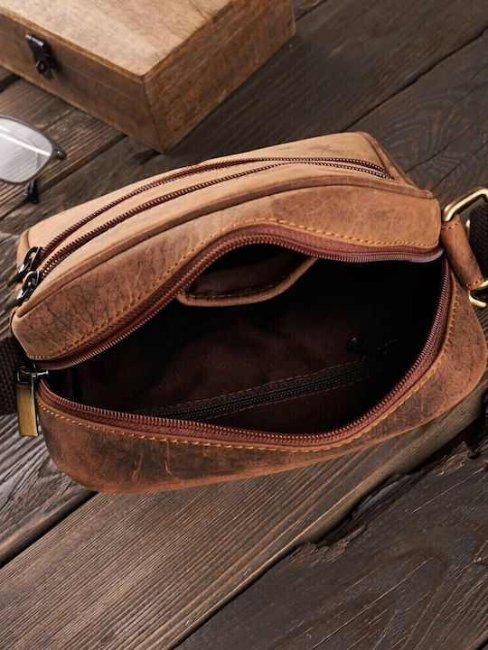 Piele Geantă pentru bărbați De umăr / tip crossbody Bej