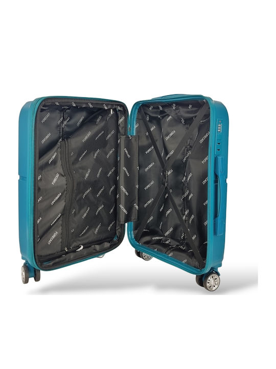 Forecast Reisekoffer Hart Blau mit 4 Räder Höhe 55cm