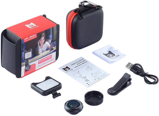 Apexel Set de Lentile Camera Telefon Macro / Unghi larg 1x 1buc