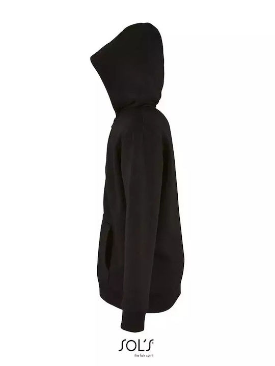 Polar Bluza și Hanorac Pentru Copii Cardigan Cu Glugă și Buzunare Neagră Stone