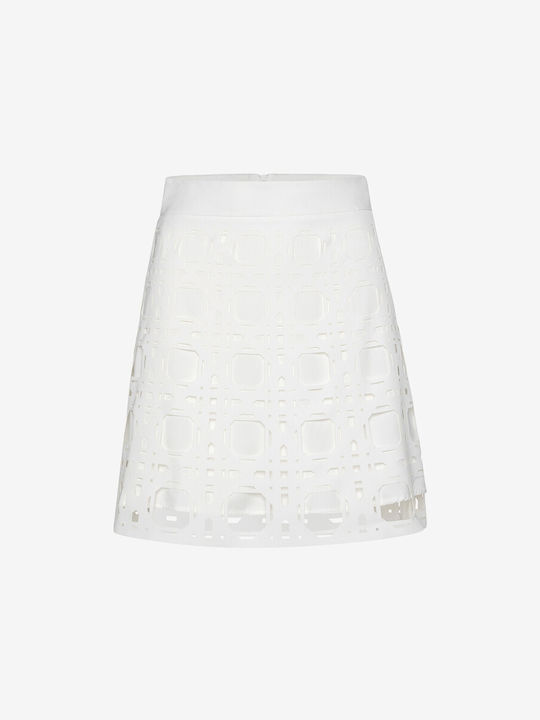 Cut Cuutur Satin Mini Skirt in White color