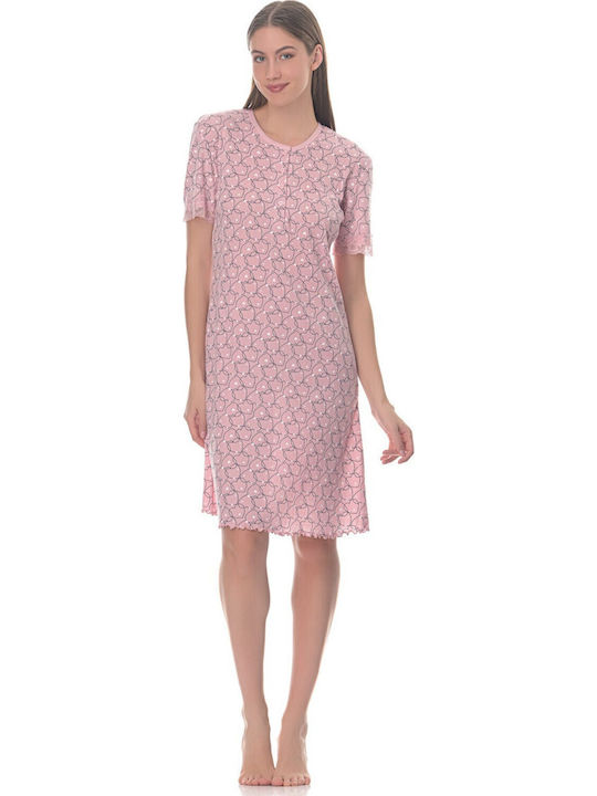 Cootaiya Sommer Damen Nachthemd Pink