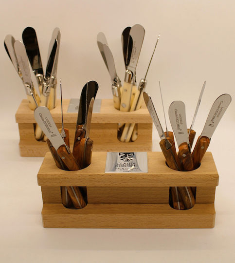 Laguiole Claude Dozorme Messer Set mit Sockel