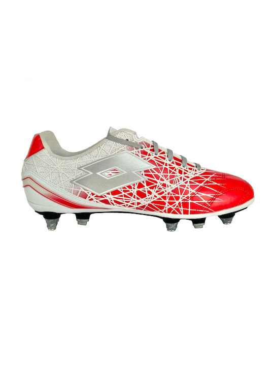 Lotto Low Football Shoes with Cleats Red