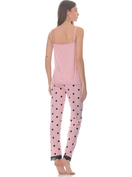 Sorrisino Sommer Damen Robe mit Pyjama Pua Rosa