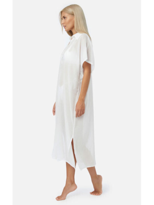 Minerva Sommer Damen Pyjama-Set Baumwolle White