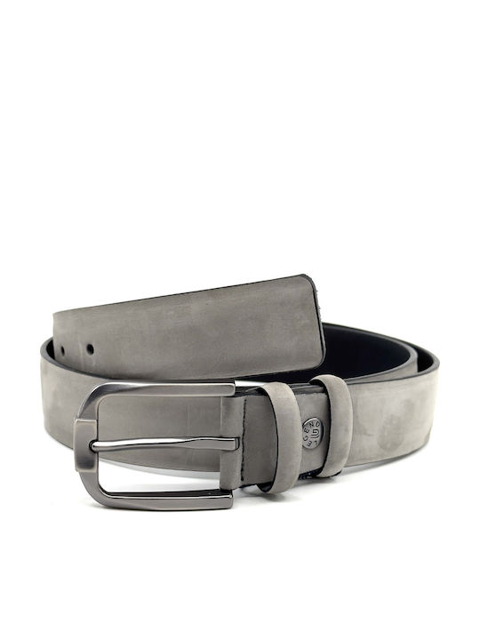 Men's Belt Leather Gray