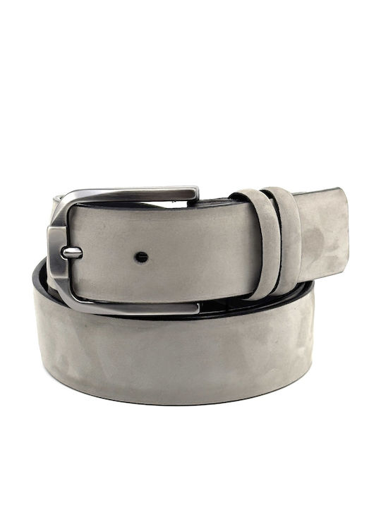 Men's Belt Leather Gray
