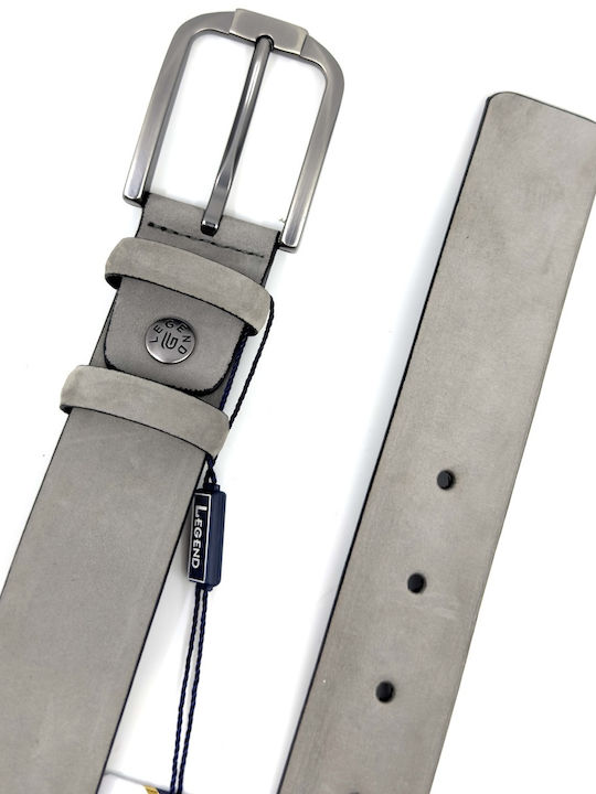 Men's Belt Leather Gray