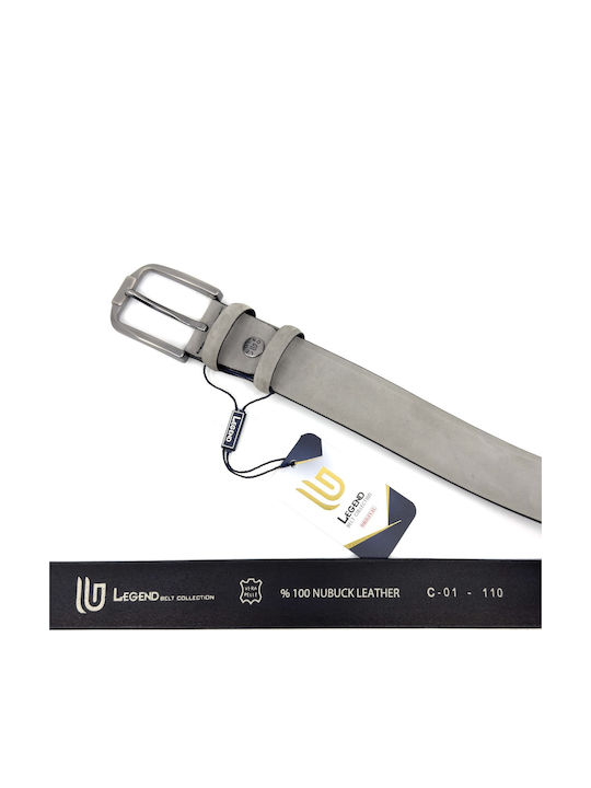 Men's Belt Leather Gray