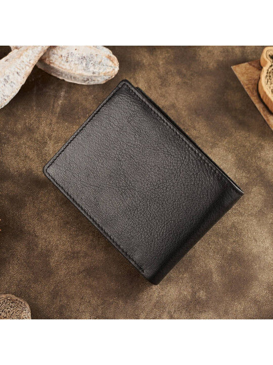 Кожено Мъжки Портфейл с RFID Черен