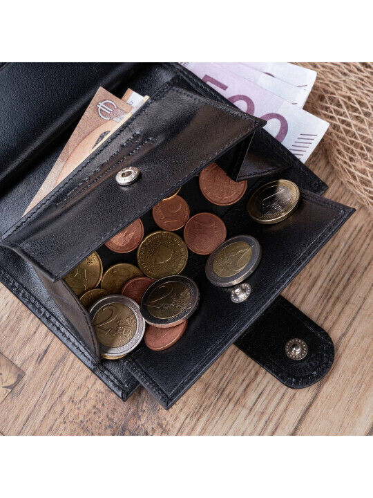 Δερμάτινο Ανδρικό Πορτοφόλι με RFID Μαύρο