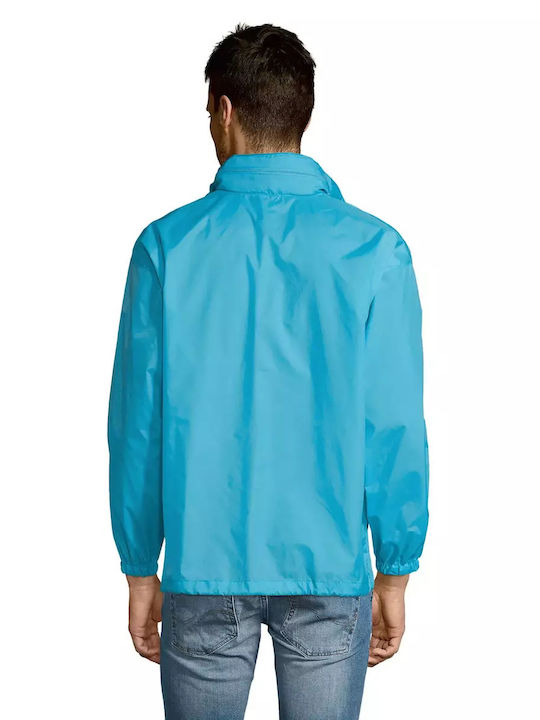 Sol's Men's Jacket Waterproof and Windproof Atoll Blue