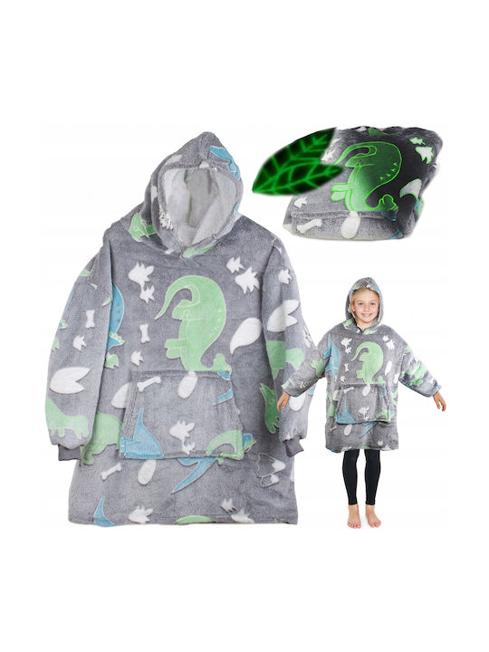 Children's Hooded Blanket Hood Sleeves Zola Phosphorescent Inserts Warm Fuzzy Room