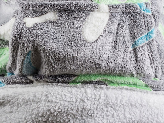 Children's Hooded Blanket Hood Sleeves Zola Phosphorescent Inserts Warm Fuzzy Room