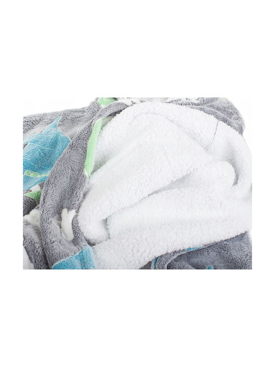 Children's Hooded Blanket Hood Sleeves Zola Phosphorescent Inserts Warm Fuzzy Room