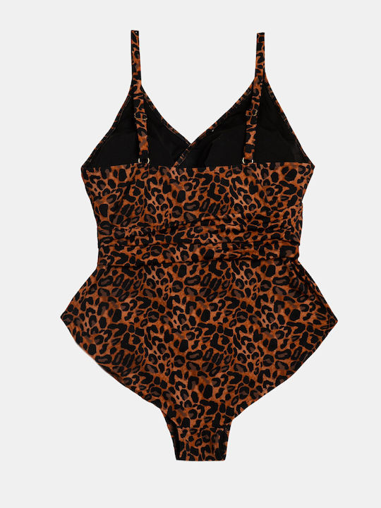 Rock Club One-Piece Swimsuit Leo Print