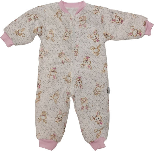 Kamtex Baby Iarna Sac de dormit cu picioare Roz