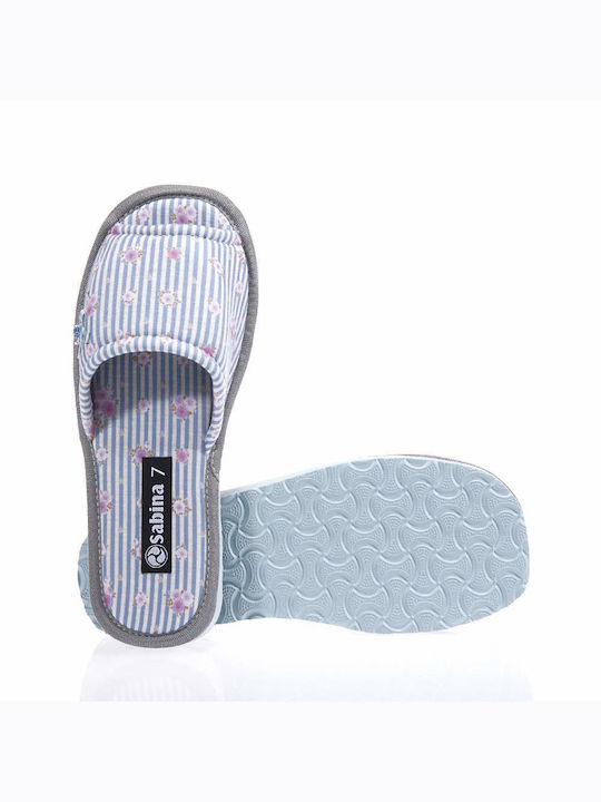 Sabina Winter Women's Slippers in Light Blue color