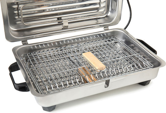 Roller Kappatos 20206 Tabletop Electric Grill Grill 1050W Inox Inox with Lid 32.5cmx24.5cmcm