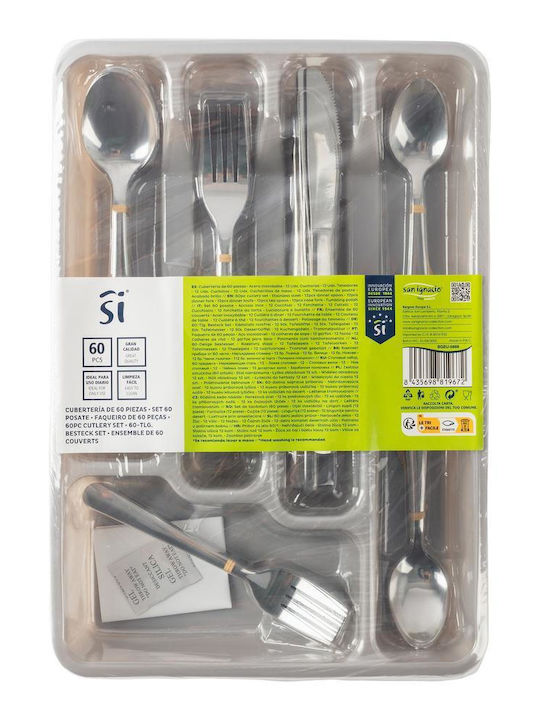 Bergner Set de Tacâmuri Inoxidabil Argintiu 60buc