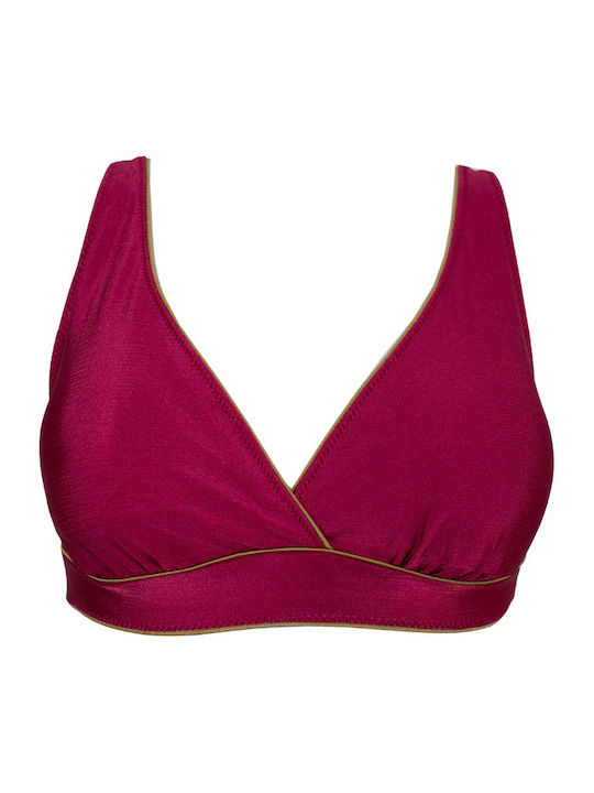 Bonito Set Bikini Triunghi Burgundy