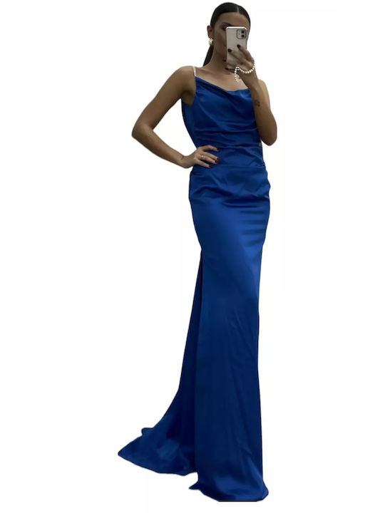 Hochzeits- und Taufkleider - Satin: Blaues Couture Kleid