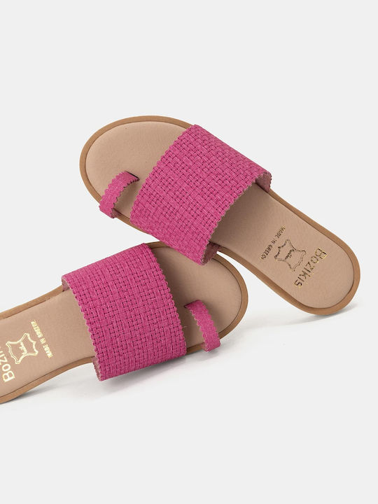 Sandale Casual Damă Din Piele Fuchsia K24-076-208-Fuchsia