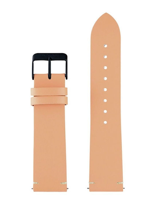 WATX & CO Δερμάτινο Λουράκι Πορτοκαλί 44mm