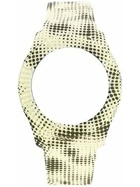 WATX & CO Καουτσούκ Λουράκι Κίτρινο 43mm