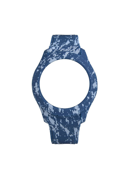 WATX & CO Curea de cauciuc Albastru 49mm