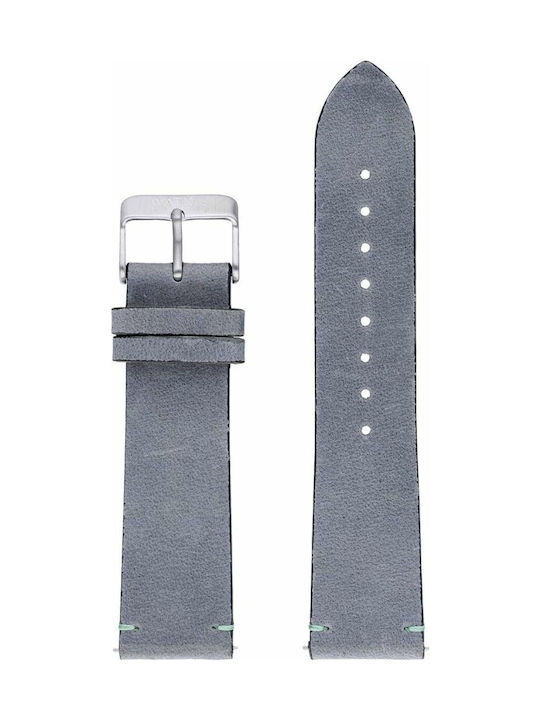 WATX & CO Δερμάτινο Λουράκι Γκρι 44mm