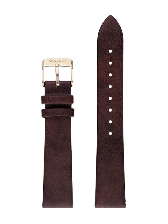 WATX & CO Lederriemen Braun 38mm